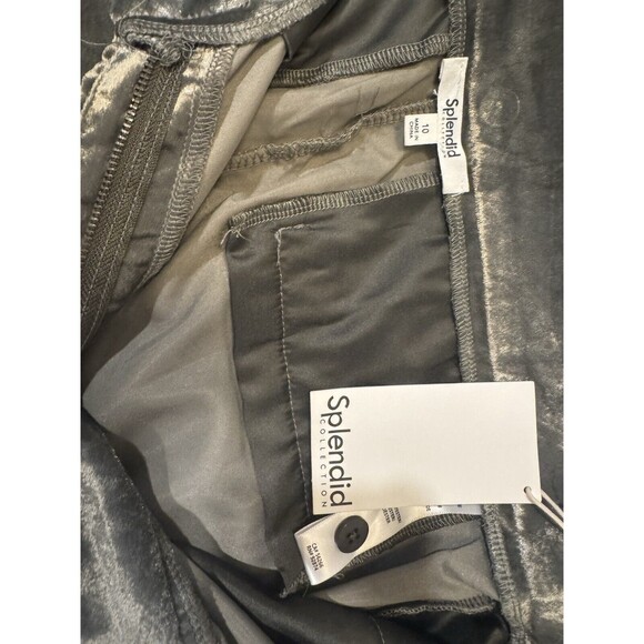 Splendid Women's Green Irene Pants Size 10 wild legs soft velvet high waist pant - Picture 10 of 14